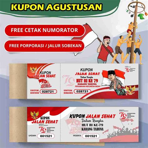 Jual Kupon Jalan Sehat Agustusan Pembelian Wajib Kelipatan Buku