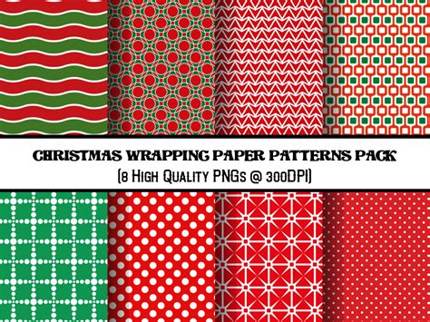 Christmas Wrapping Paper Patterns Pack Graphic by AshKing · Creative Fabrica