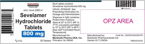sevelamer hydrochloride tablet film coated