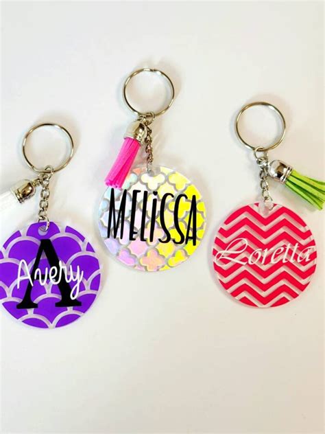 Personalized Acrylic Keychains Custom Acrylic Keychain With Etsy