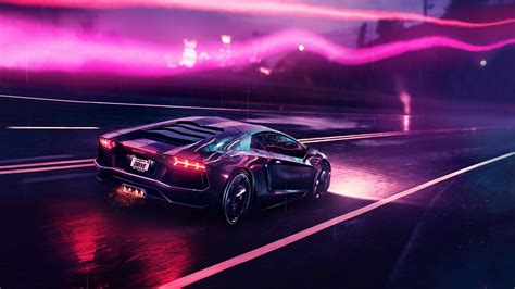 Purple Lights LAMBORGHINI Live Wallpaper