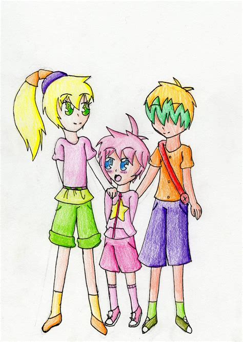 Human Kirby, Tiff and Tuff by Trixlvania on DeviantArt