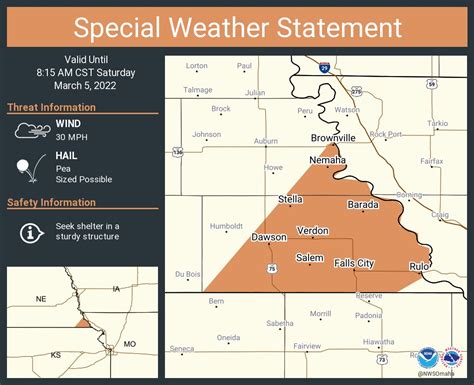 NWS Omaha on Twitter: "A special weather statement has been issued for ...