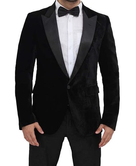 Men S Peak Lapel Black Velvet Tuxedo