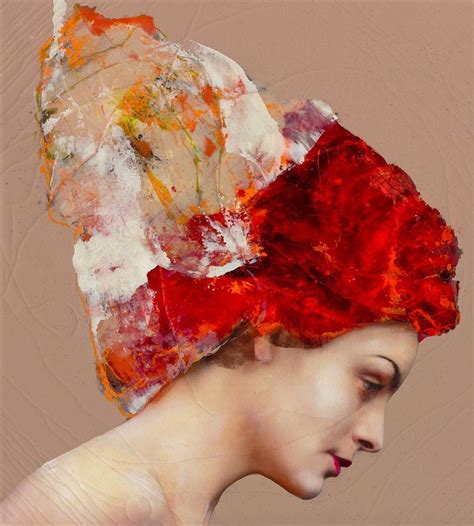 Lita Cabellut Mixed Media Fresco Style Painter Contemporary