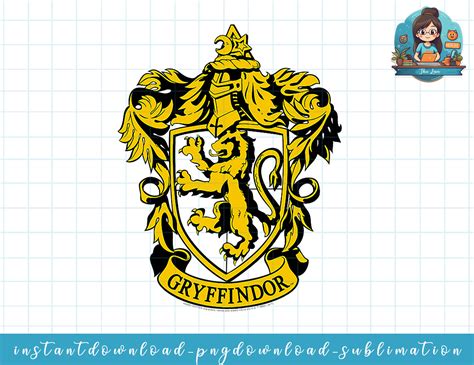 Harry Potter Gryffindor Crest png, sublimate, digital downlo | Inspire ...