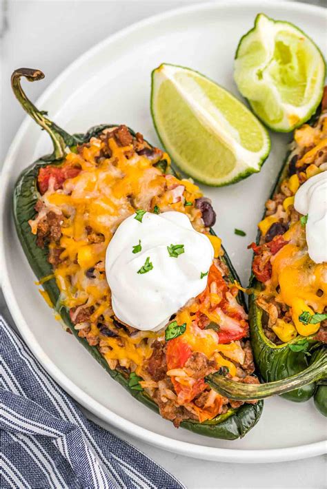 Stuffed Poblano Peppers Recipe Cart