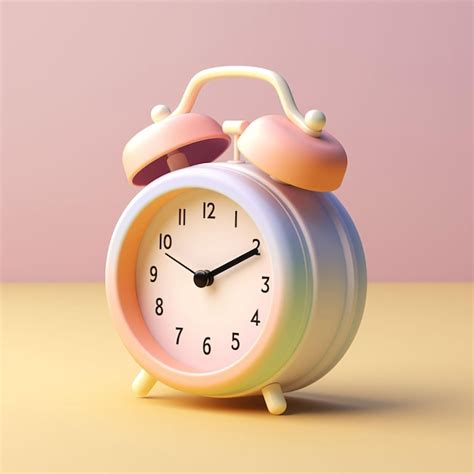 Premium Photo D Rendering Of Alarm Clock On Yellow Background