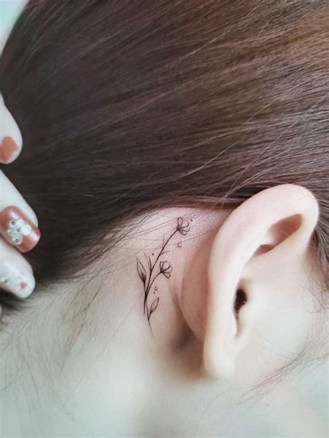 ear tattoo earrings woman tattoo ideas flower tattoo flower wallpaper ...