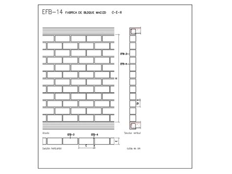 Detalles Muros De Mamposteria En Autocad Cad 39016 Kb Bibliocad