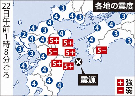 大分・宮崎震度5強 M6．6 毎日新聞