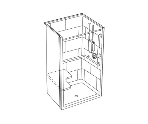 G Bft Rrf Tas X Centurystone Alcove One Piece Shower With