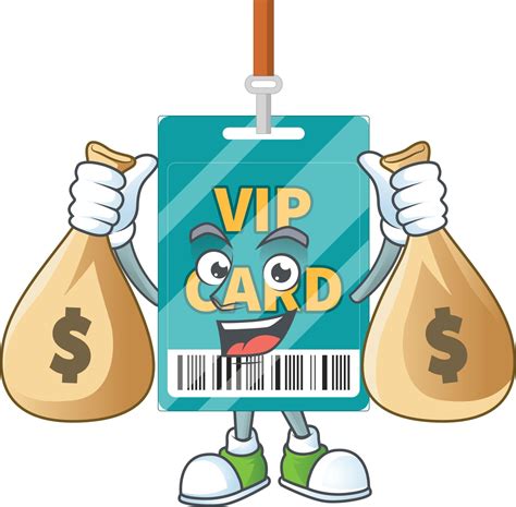 Cartoon Character Of Vip Pass Card 21604738 Vector Art At Vecteezy