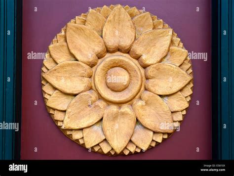 Lotus Wood Carving High Resolution Stock Photography And Images Alamy