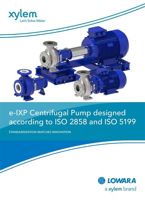 PDF E IXP Centrifugal Pump Designed According To ISO 2858 And ISO