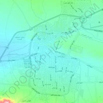 Birjand topographic map, elevation, terrain