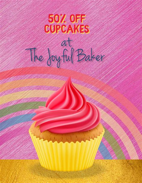 Bakery Fundraiser Cupcake Sale Flyer Template Postermywall