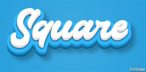 Square Text Effect and Logo Design Word