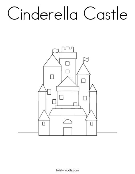 Cinderella Castle Coloring Page - Twisty Noodle