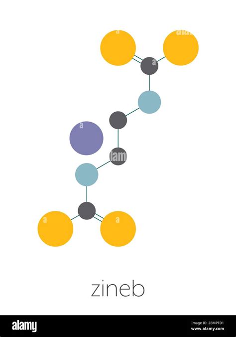 Zineb Zinc Organosulfur Fungicide Molecule Stylized Skeletal Formula