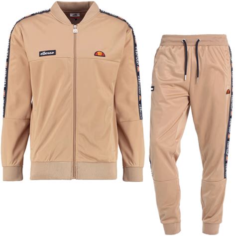 Ellesse Ellesse Squad Tan Zip Up Polyester Tracksuit Ellesse From