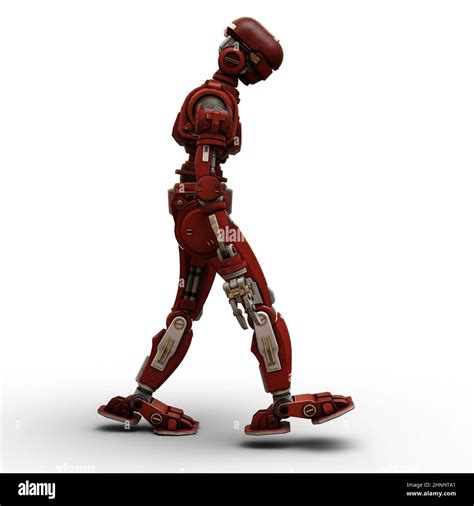 3D-illustration of giant sci-fi robot over white Stock Photo - Alamy