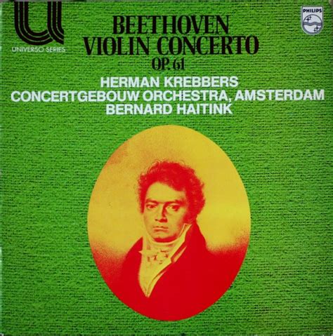 Beethoven Herman Krebbers Concertgebouw Orchestra Bernard Haitink