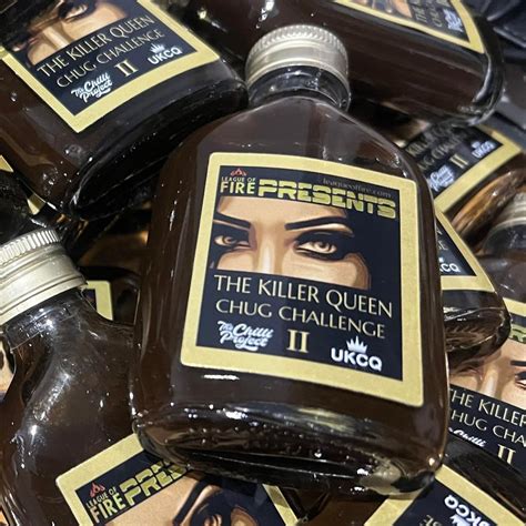 The KILLER QUEEN CHUG CHALLENGE V2 Hot Sauce UK Chilli Queen