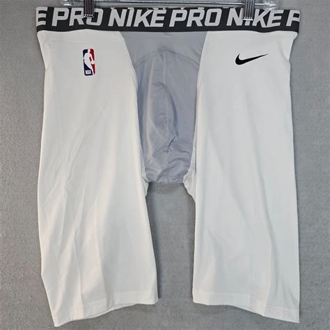 Nike Pro Nba Compression Shorts Mens Xxl Tall White Grey Dri Fit Basketball Ebay