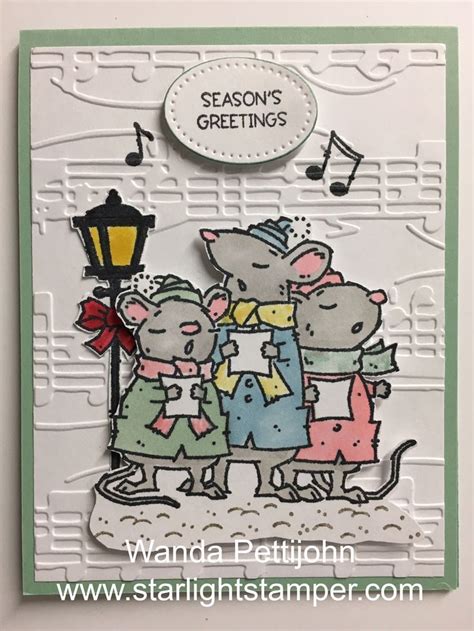 Caroling Mice Penguin Place Christmas Card Stampin Up Stamped