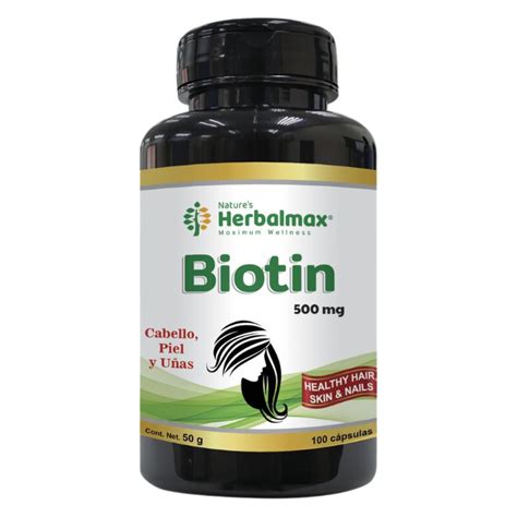 BIOTIN 500 MG HERBAL MAX Jalea Real Productos Naturales