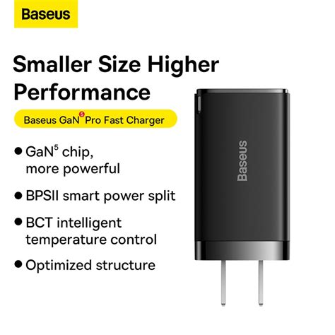 Baseus Gan Pro W Fast Charger X Type C X Usb Port Cn For Macbook