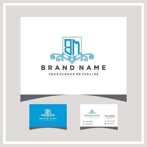 Premium Vector Modern Monogram Initial Letter Bm Logo Design Template