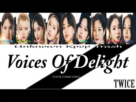 TWICE Voices Of Delight Color Coded Lyrics YouTube