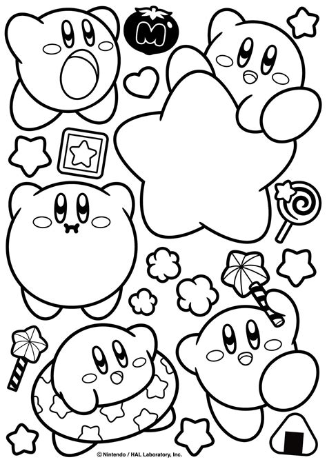 Kirby, Nintendo's famous pink ball - Kirby Coloring Pages for Kids