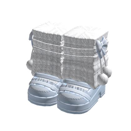 Blue Platform Leg Warmers W Bows Roblox