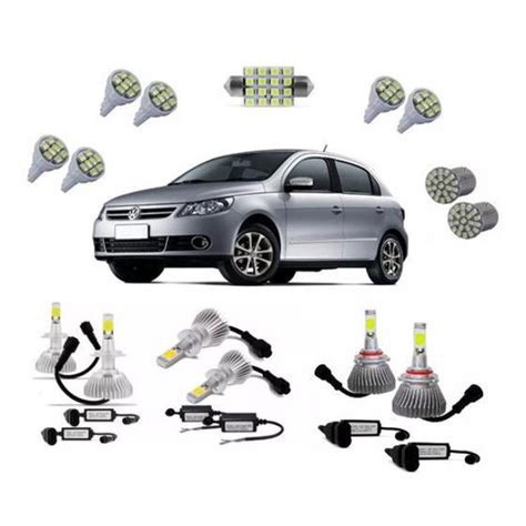 Kit Super Led Gol G Farol Alto Baixo E Milha Led K Submarino