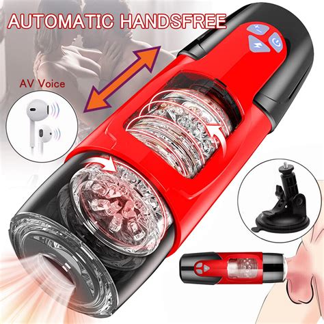 Male Masturbater Automatic HandsFree Telescopic Rotating Stroker Cup Men Sex Toy EBay