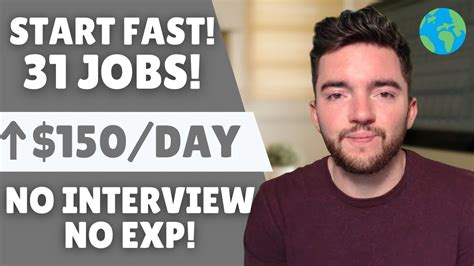 Start Training Today 31 No Interview No Experience Work From Home Jobs