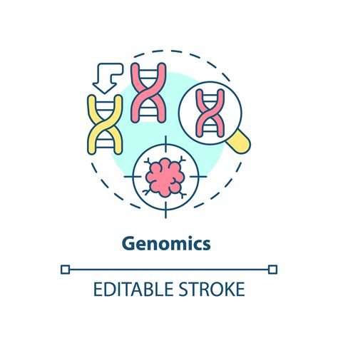 Genomics Concept Icon Identifying Genetic Variations Prevention Of