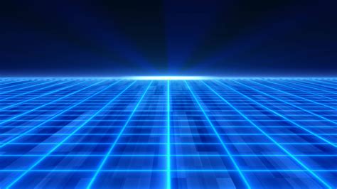 Abstract Blue Glowing Neon Laser Grid Futuristic High Tech With Energy