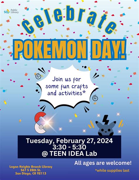 National Pokemon Day! | San Diego Public Library