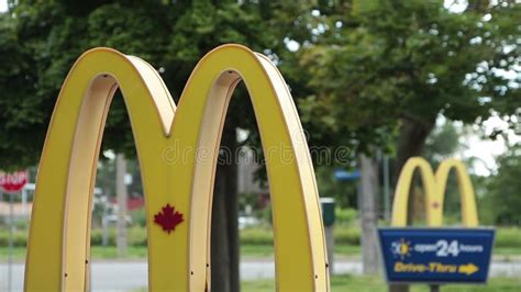 Mcdonalds Drive Thru Menu Illuminated At Night Breakfast Menu Prices