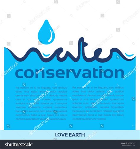 Water Conservationconcept Vector Stock Vector Royalty Free 369787319