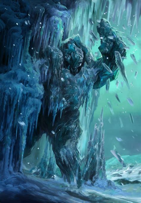 Ice Elemental By Oleksandr Kozachenko Imaginarywitcher In 2023 Ice