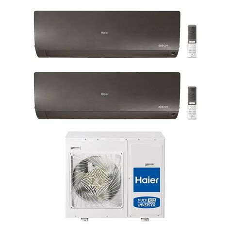 Haier FLEXIS R32 Climatizzatore A Parete Dual Split Inverter Wi Fi Nero