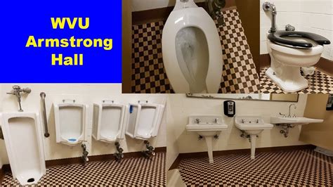 Wvu Armstrong Hall Bathroom Tour Vintage Foot Flush Standard Urinals