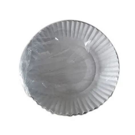 White Circular Inch Disposable Paper Plate For Event And Party