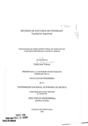 Evaluacion de daño estructural en edificios de concreto reforzado