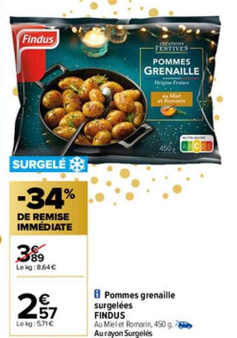 Promo Pommes Grenaille Surgel Es Findus Chez Carrefour Icatalogue Fr